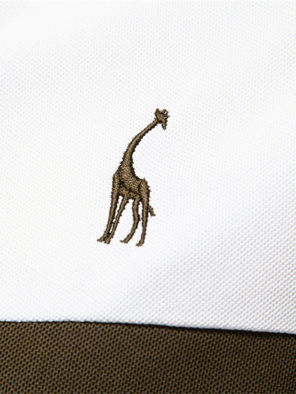 V-Neck Polo Shirt with Contrast Pique Design