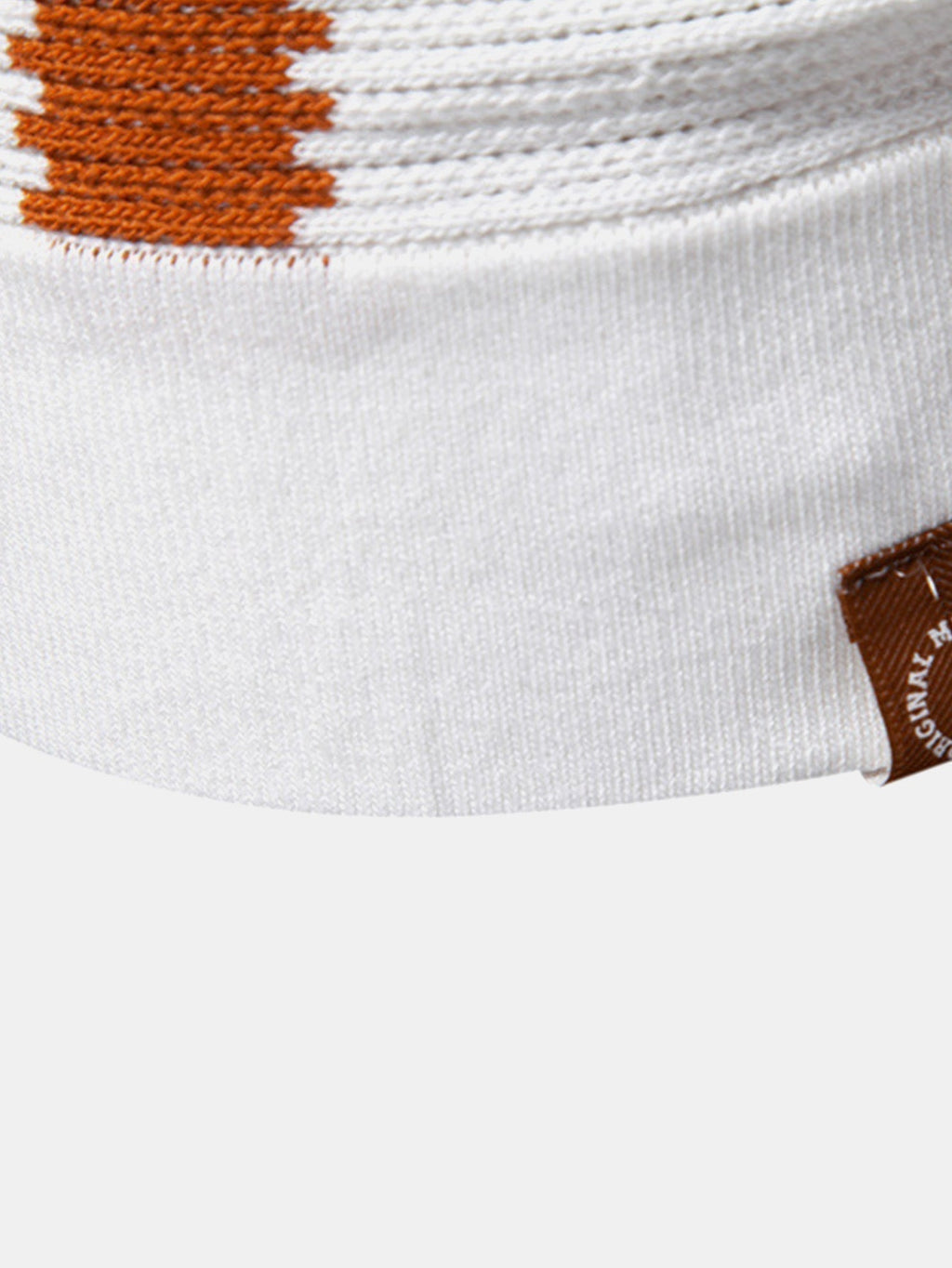 Striped V-Neck Knit Polo Shirt