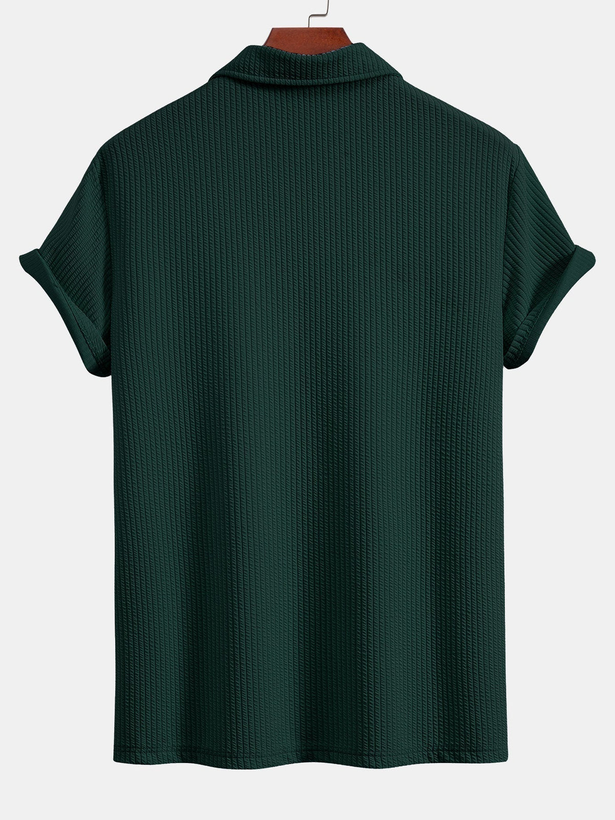 Textured V-Neck Polo & Shorts – photo 9