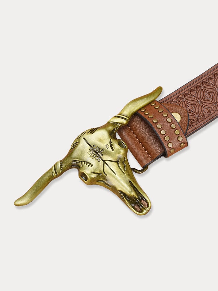 Vintage Western Cowboy PU Belt