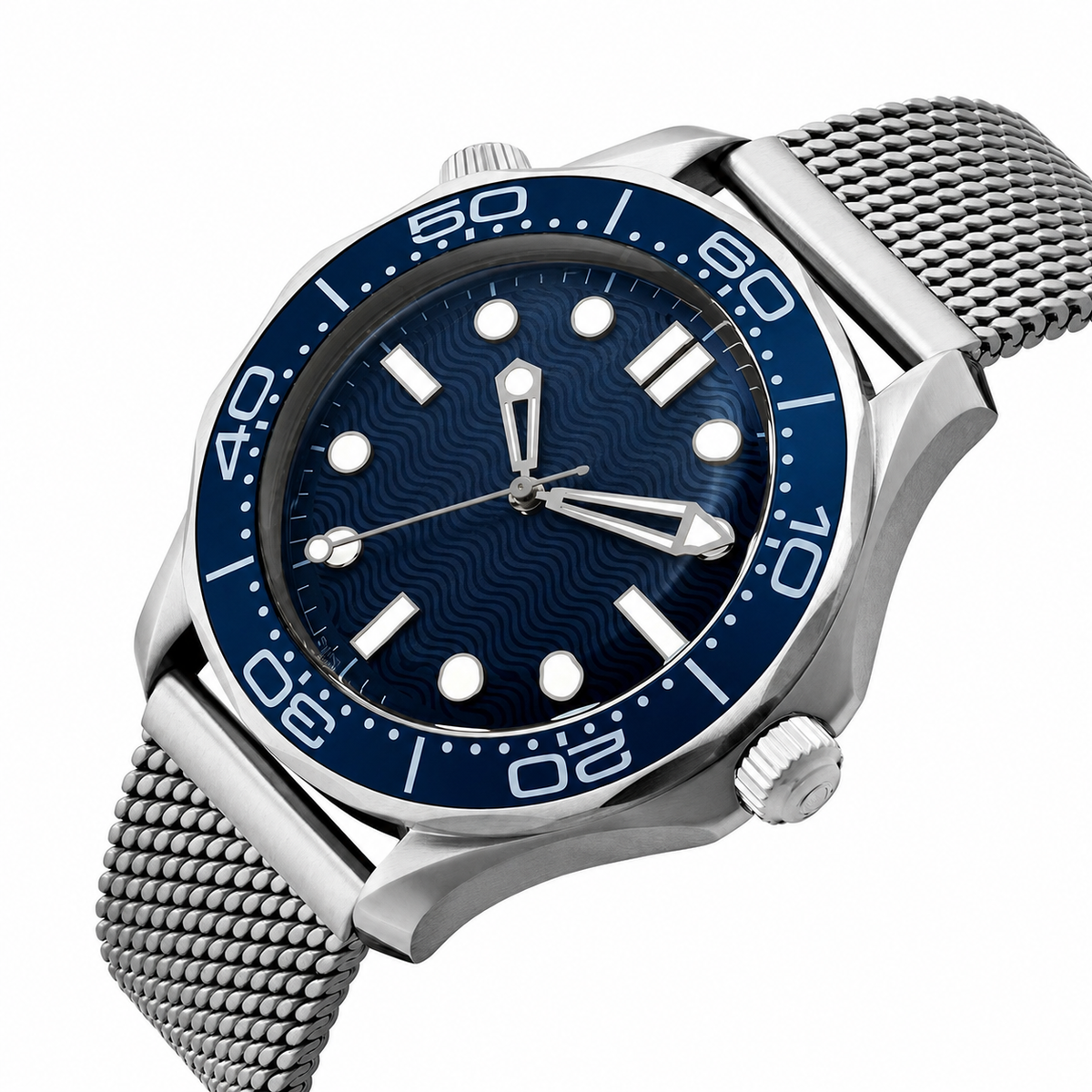 Men's Midnight Blue Steel Diver Watch 42mm – Belgravia Wear