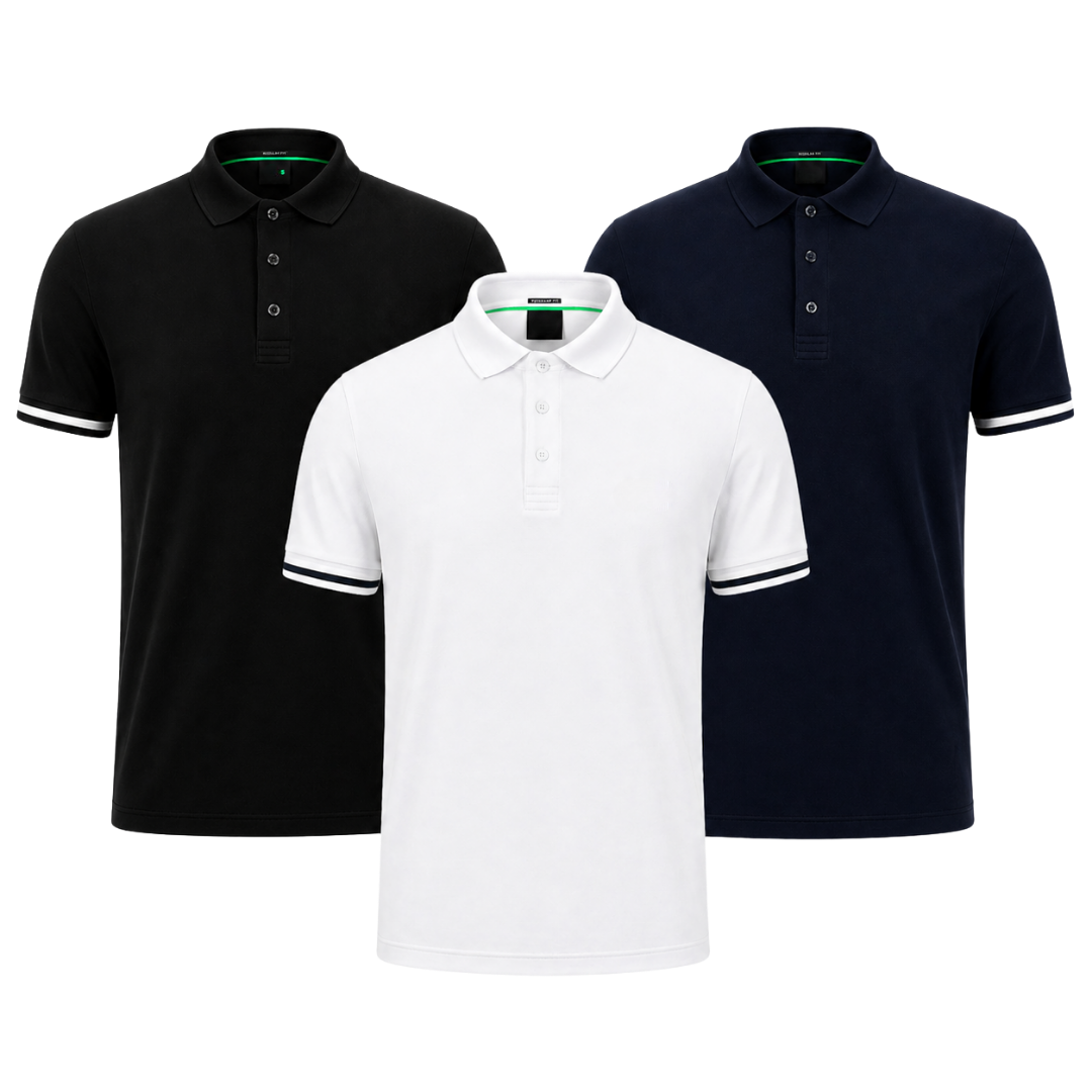 3er-Pack klassische Poloshirts – photo 2
