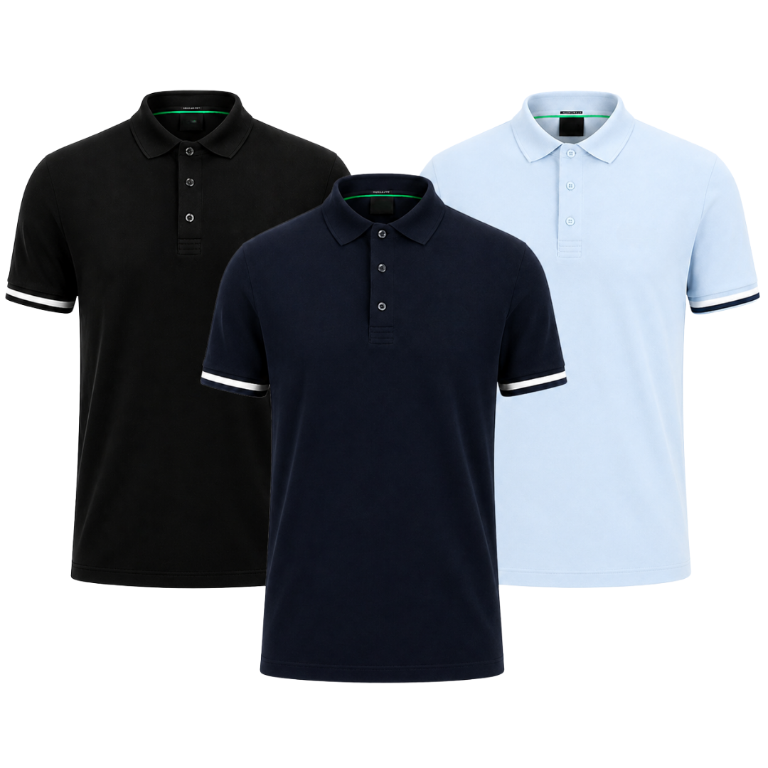 The Premium Polo Set — Pack of 3