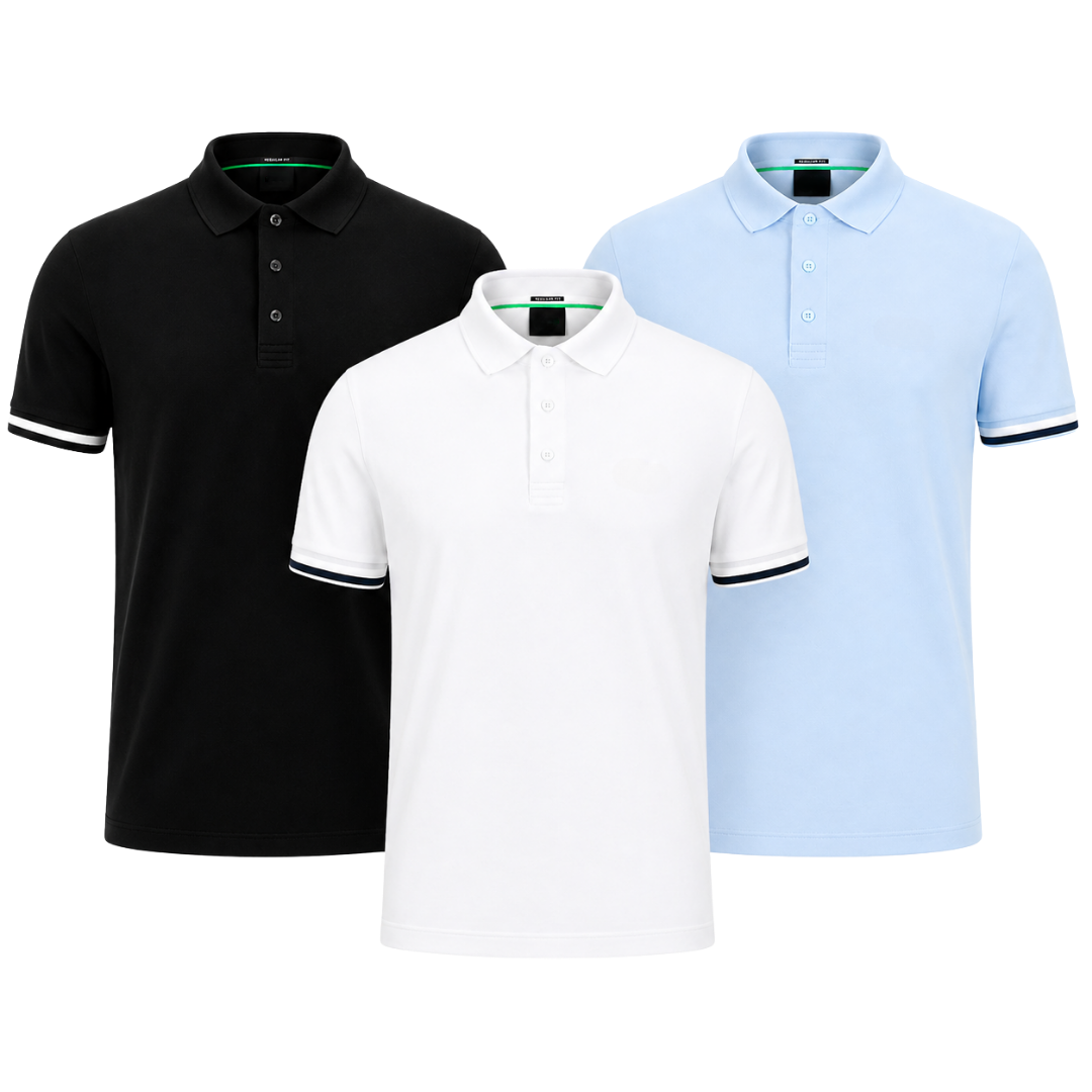The Premium Polo Set — Pack of 3