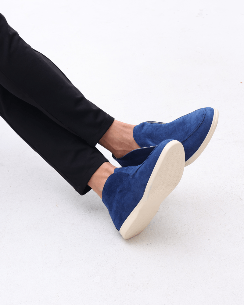 Old Money High Suede Loafers - Sanvelier