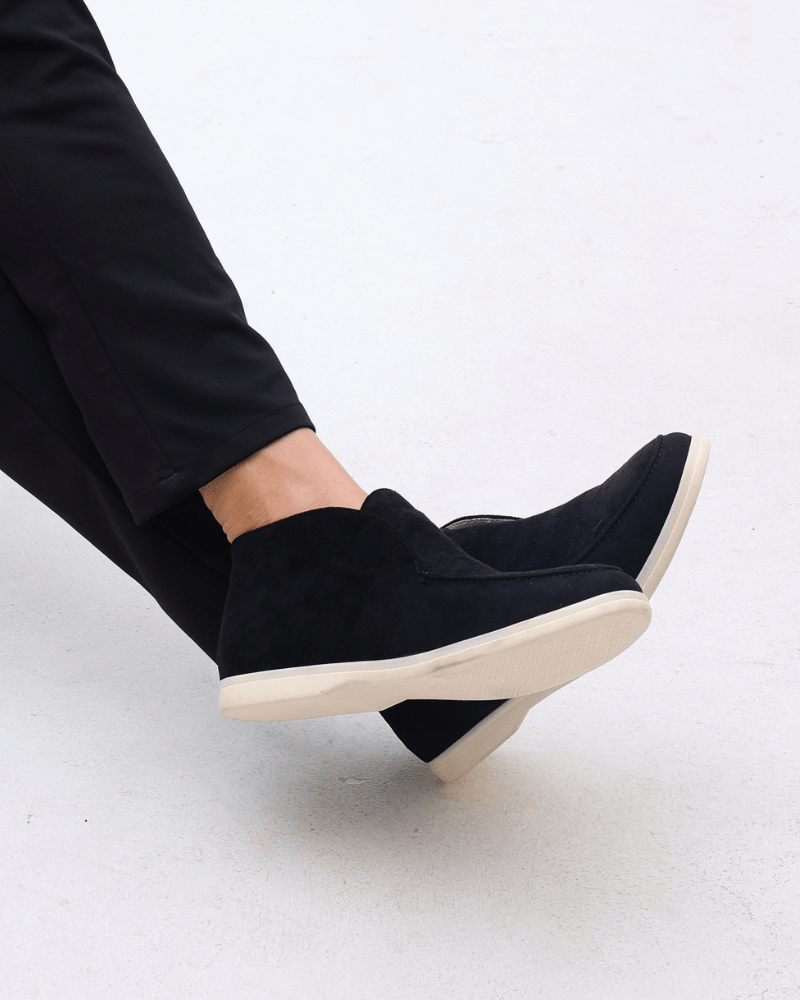 Old Money High Suede Loafers - Sanvelier