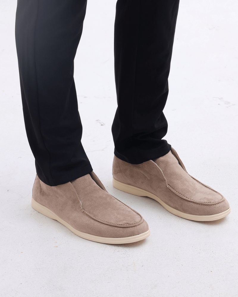 Old Money High Suede Loafers - Sanvelier