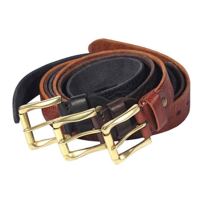 High-quality Grained Leather Belt For Men Sinaaq Brand – photo 5